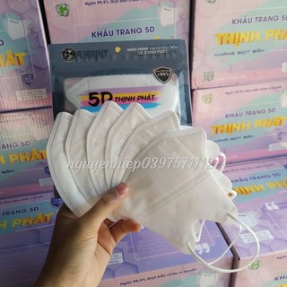 10 chiếc khẩu trang 5d thịnh phát 3 lớp kháng khuẩn