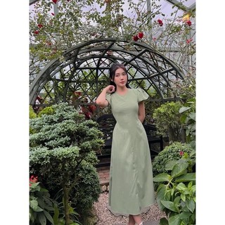 đầm midi tay bồng free size