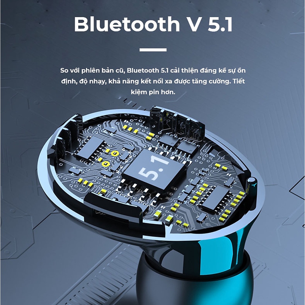 Tai Nghe Bluetooth M10 Pro, Tai Nghe Không Dây M10 Pro Phiên Bản Nâng Cấp Pin Trâu, Chạm Cảm Ứng, BH 6 Tháng