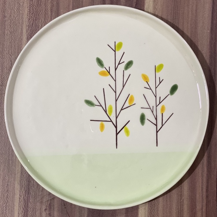 Đĩa tròn phong cách Nhật Bản, nhiều size - đĩa sứ trang trí đồ ăn đẹp từ 22cm - 28cm