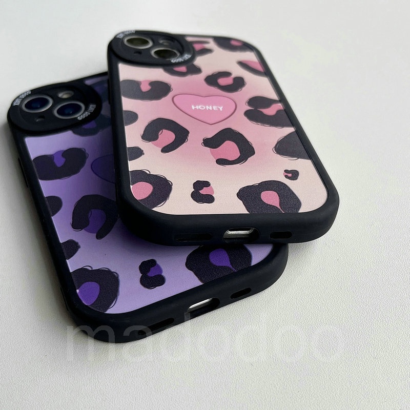 Casing Samsung Galaxy A12 A13 A23 A73 A53 A33 A52 A52S A50 A50S A30S A11 A31 A70 A20 A30 A10S A22 LTE M11 M12 M22 M23 M32 M31 A32 A03S A02S A21S A51 A72 A71 4G 5G ins Personality Leopard Print Airbag Shockproof Soft Phone Case Cover XPN 25