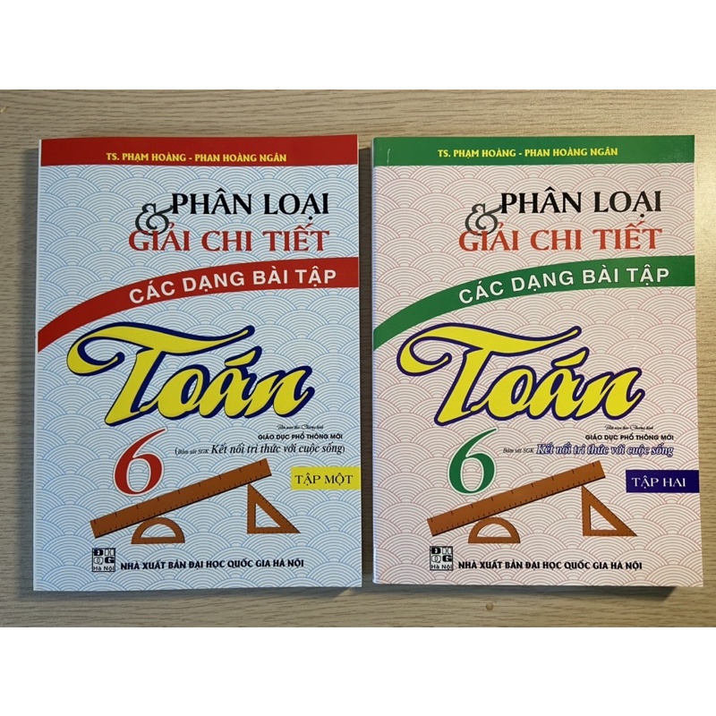 Sách - Combo Phân loại và giải chi tiết các dạng bài tập Toán 6 ( tập 1 + tập 2)