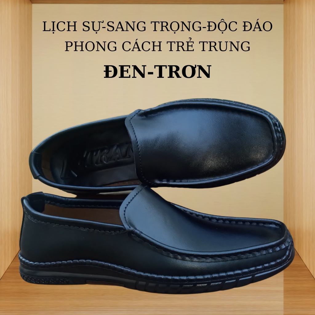 Giày lười da nam mã K269,giày da nam cao cấp,dòng sản phẩm thủ công thượng hạng,chất da bò nhập khẩu với màu đen và nâu.