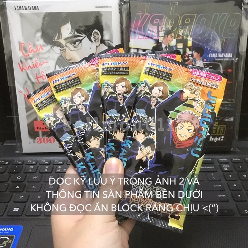Pack Clear Card 2 Jujutsu Kaisen gói thẻ nhân phẩm random Chú Thuật Hồi Chiến JJK