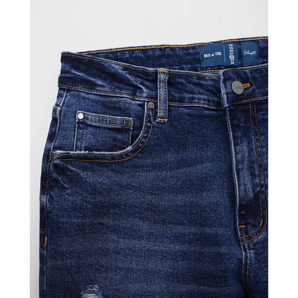 Quần jean nam BEN &amp; TOD SL2141BB023 trơn đơn giản, co giãn 4 chiều, cao cấp, dày dặn