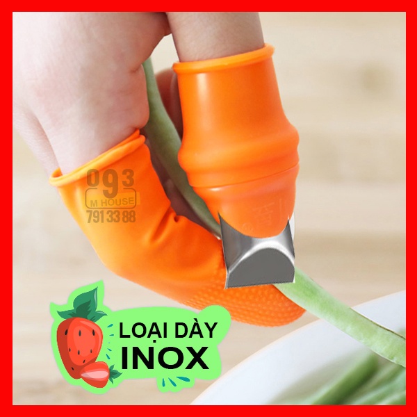 Combo 6 Dụng Cụ Bóc Tách Vỏ Inox Bảo Vệ Ngón Tay Khi Cắt, Thái Đồ Ăn