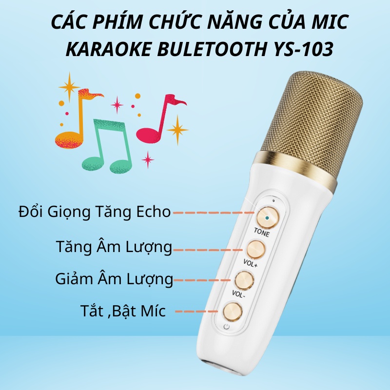 ⚡FREE SHIP⚡ Loa Bluetooth kèm micro hát karaoke Bluetooth SD 306 Không dây song ca bass chuẩn - BH 6 tháng
