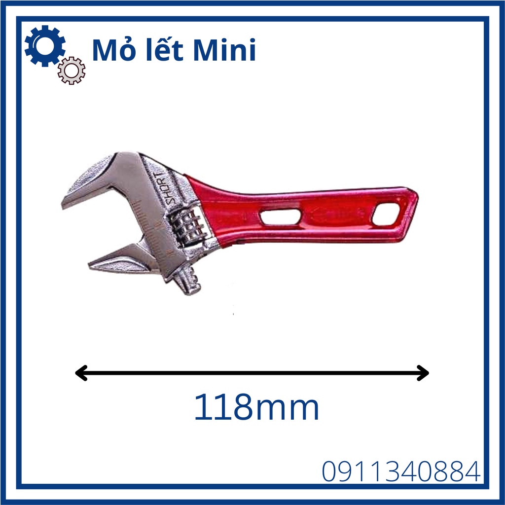 Mỏ lết siêu nhỏ mini Um-24SG Lobster Nhật Bản - cờ lê mỏ lết - mỏ lết đa năng - mỏ lết 5 inch - mỏ lết Nhật