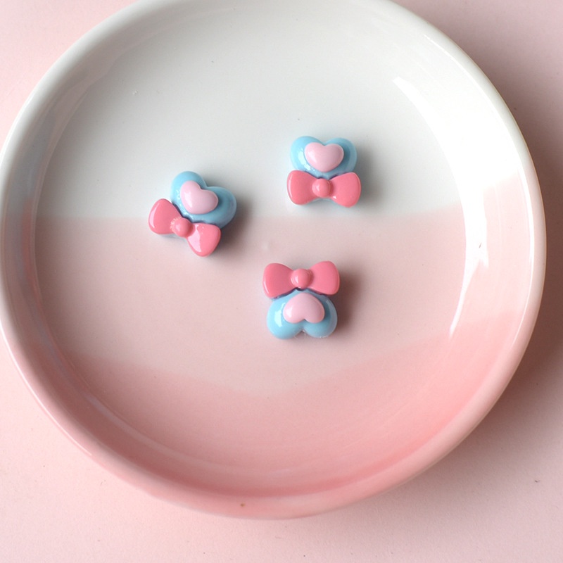 Set 10 Dây Buộc Tóc Trang Trí Điện Thoại Diy Hình Chiếc Nơ Dễ Thương Xinh Xắn