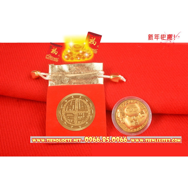 Bao Lì Xì Mèo Vàng 24K Tết Nhâm Dần 2023 (M4) FREE SHIP Lì Xì mèo Vàng Thần Tài May Mắn Ý Nghĩa