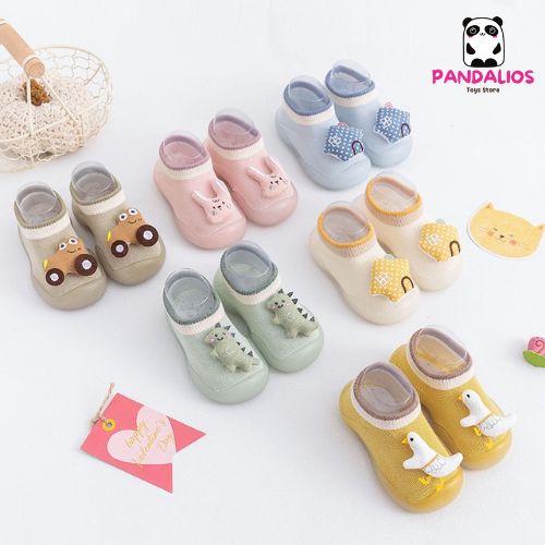 Giày Bún Tập Đi Chống Trượt Cho Bé - Giày Bún hình Thú Khủng Long Ô tô 3D siêu êm chân cho bé trai, bé gái