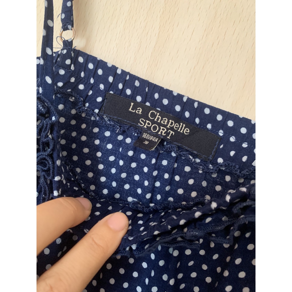 Đồ liền thân lanh dài chấm bi hiệu La Chapelle Sport