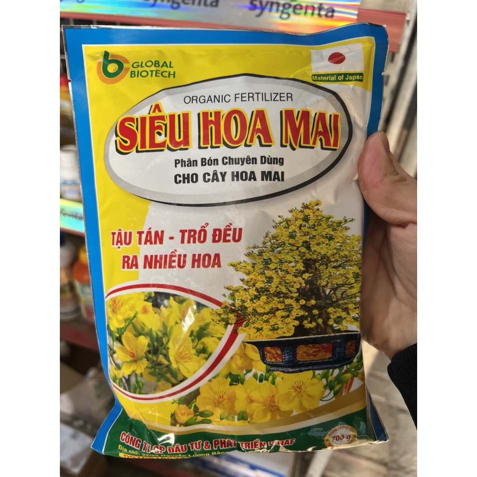 Phân bón siêu kích hoa chuyên dùng cho hoa Mai (gói 700gr)