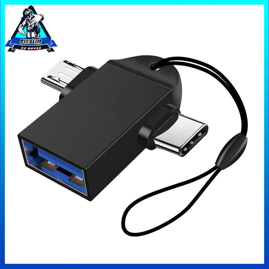 Bộ Chuyển Otg 2 Trong 1 Usb 3.0 Sang Micro Và Đầu Nối Đổi Type-C [S/16]