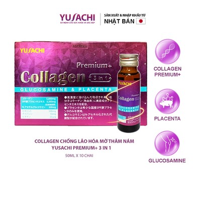 [HSD:  31/10/2026] Nước uống Collagen cao cấp Yusachi Nhật Bản hàm lượng cao 50.000 Collagen và 32.000 Placenta
