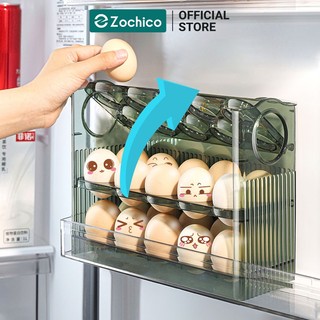 Hộp đựng trứng, khay trứng tủ lạnh 3 ngăn đựng được 30 quả trứng Zochico