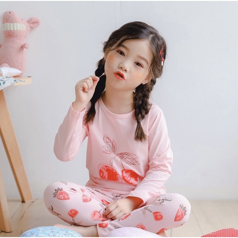 Bộ đồ mặc nhà bé gái Cherry