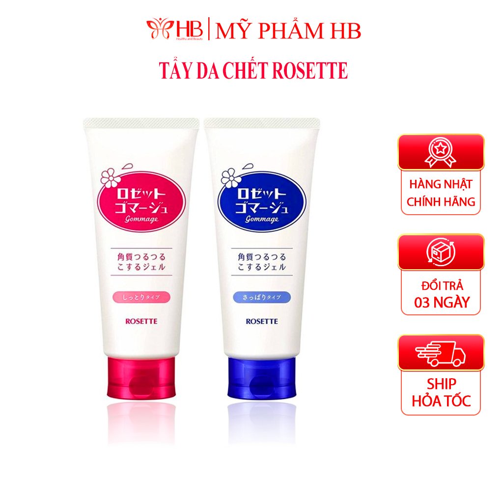 Tẩy tế bào chết Rosette Nhật Bản, peeling gel Nhật Bản 120g, tẩy da chết cho da mặt