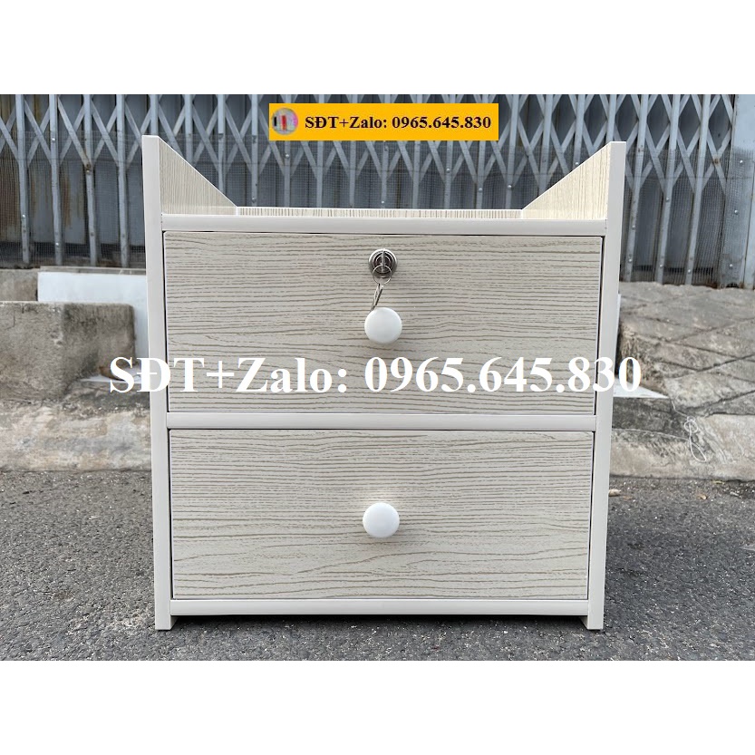 Tủ, Kệ Đầu Giường Nhựa Đài Loan Cao 45,5cm Ngang 43cm Sâu 32,5cm Màu Gỗ Sồi 948