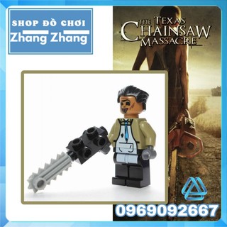 Đồ chơi Xếp hình sát nhân LeatherFace cơn ác mộng nước Mỹ The Texas Chainsaw Massacre Minifigures Kopf KF322