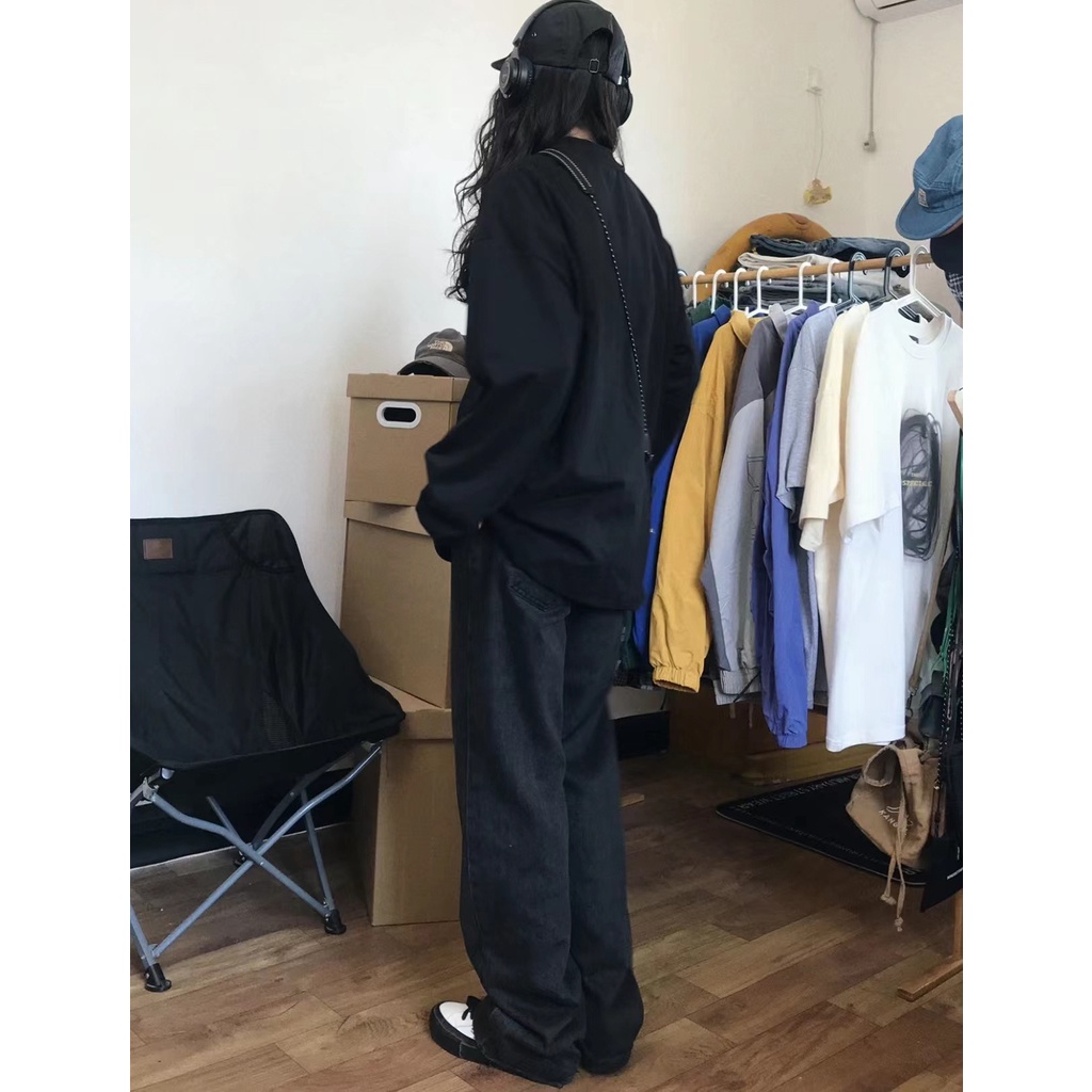 SALMO Áo Sweater in hình dễ thương con mèo trắng thời trang nữ hàn quốc oversize ulzzang 100% cotton