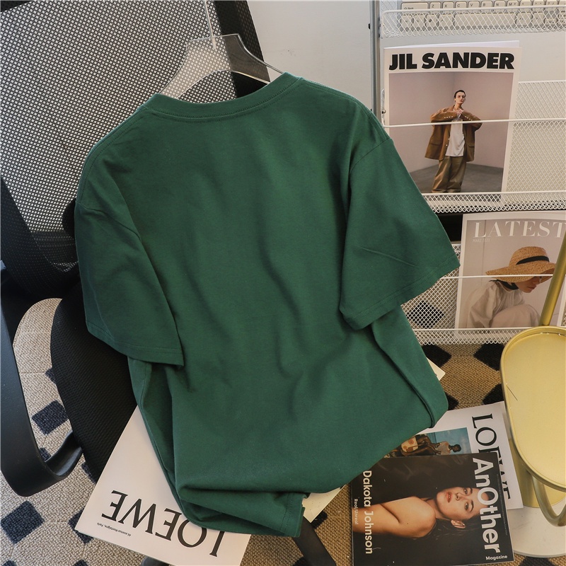 NRVP Áo thun 100% cotton tay ngắn dáng rộng thời trang