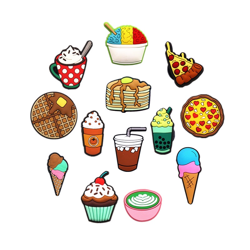 Jibbitz Crocs Phụ kiện khóa giày Dễ thương Đồ ngọt Dòng PVC Giày Badge Trang trí FZL78