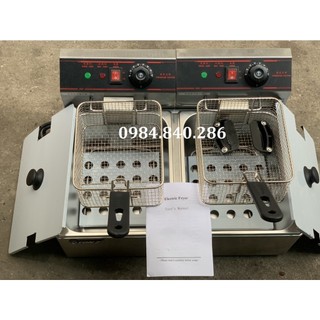 Bếp chiên nhúng điện đôi Eton cao cấp