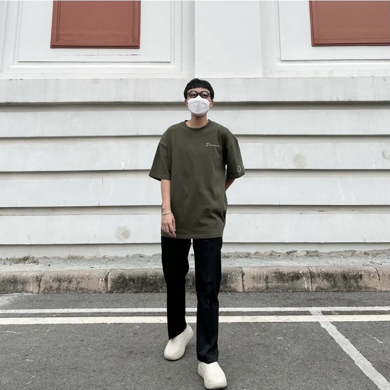 ÁO THUN COTTON OVERSIZE_ XANH RÊU & KEM _ DREAMER TEE’s KN