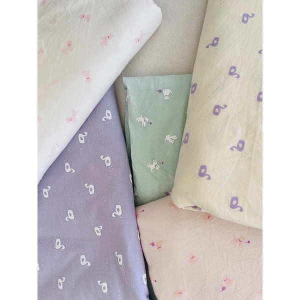 Vải thun cotton lụa 4c Hàn dành cho bé gái