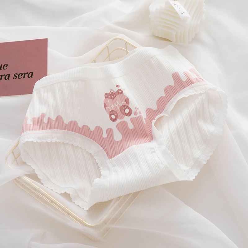 Quần lót nữ cotton viền ren đính nơ dễ thương kháng khuẩn cute quyến rũ đẹp 03