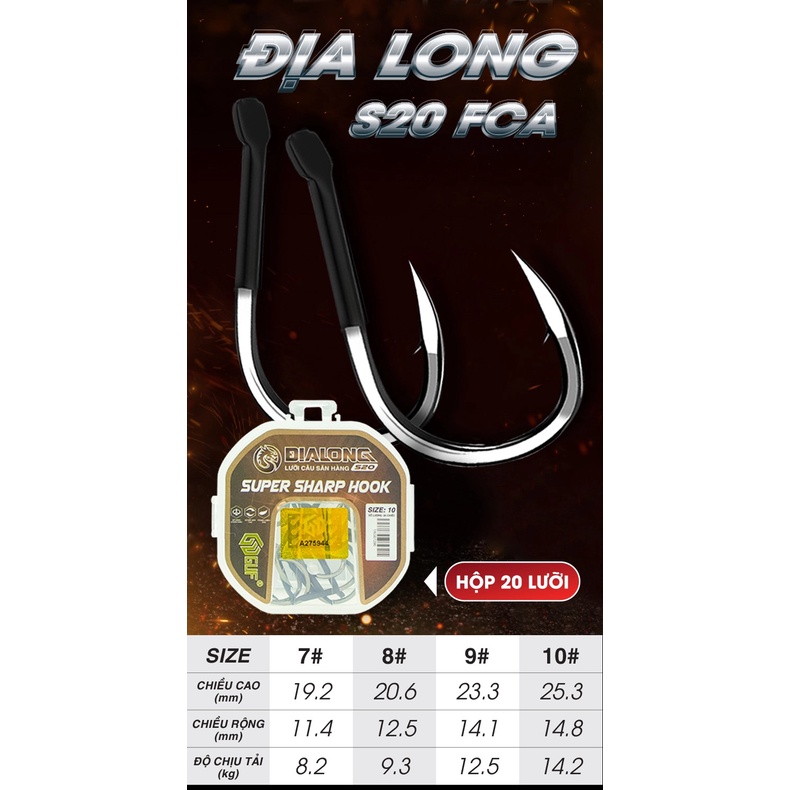 Lưỡi Câu GUF Địa Long S20 FCA