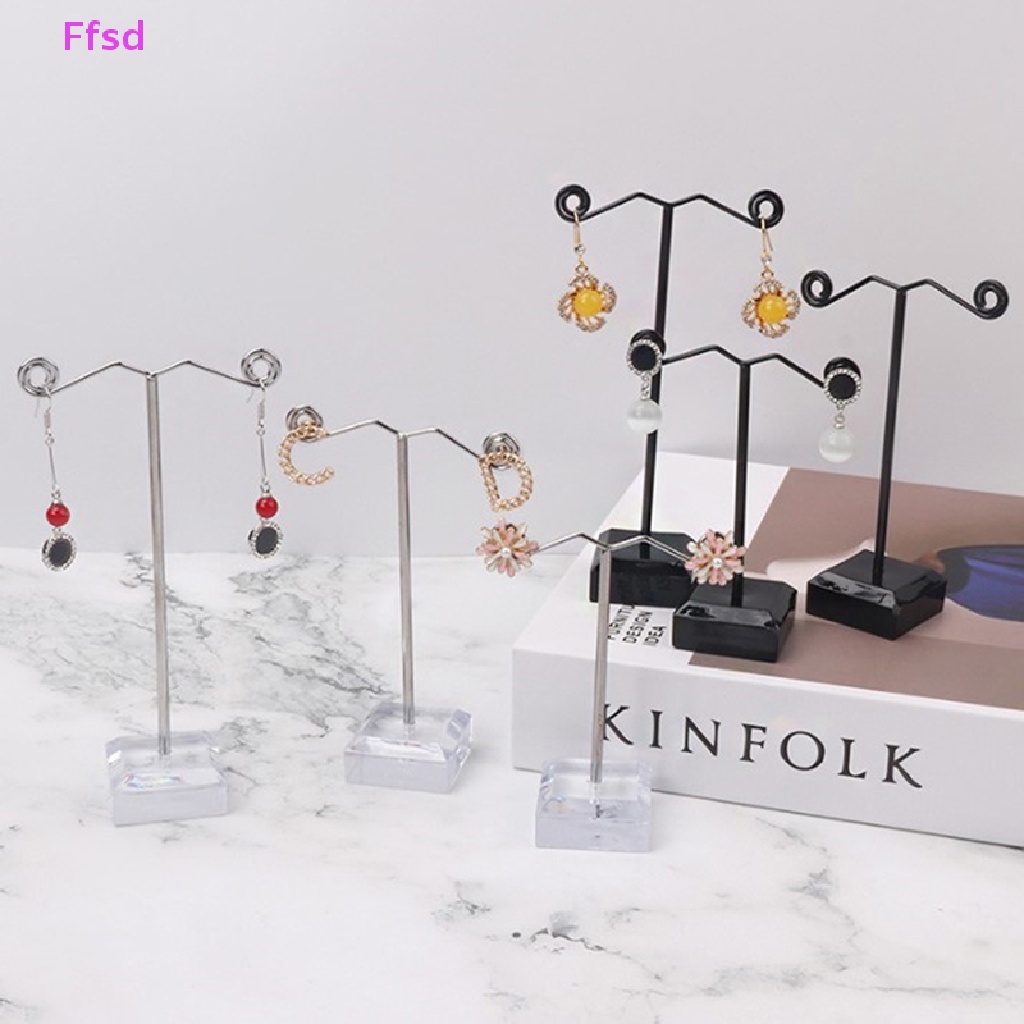 {Ffsd} Giá Đỡ Kim Loại Acrylic Trong Suốt Trưng Bày Trang Sức Bông Tai Dạng Móc Treo Trưng Bày