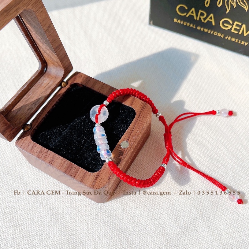 Vòng Tay Nữ Đồng Điếu Đá Moonstone SP550 Cara Gem