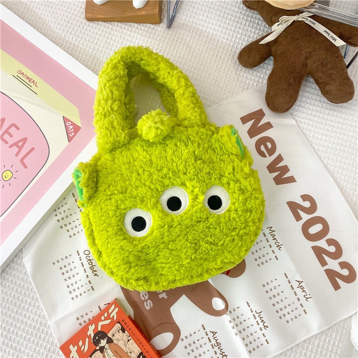 Babyfair. Phim hoạt hình mùa thu và mùa đông của phụ nữ Hàn Quốc dễ thương túi xách gấu sang trọng mềm mại dung tích lớn