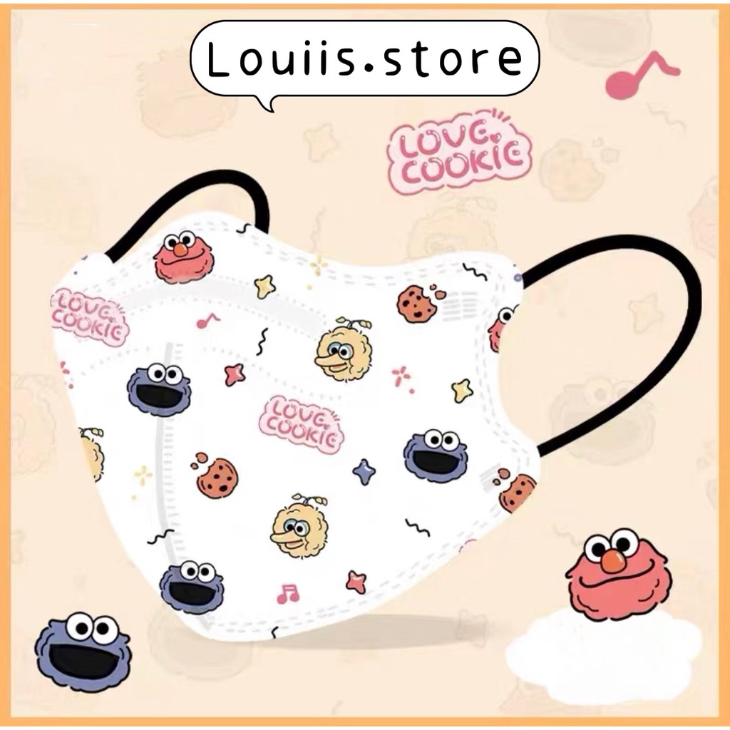Khẩu trang 3D cute hoạt hình dễ thương, in hình cute người lớn Louiis.store
