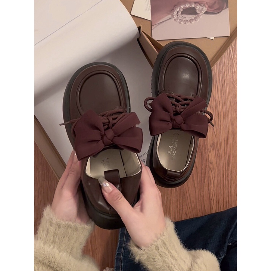 Giày Mary Jane da mềm đế bằng đi hai kiểu