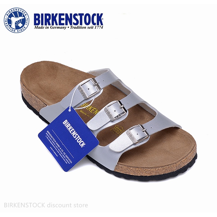 Dép Birkenstock Florida Họa Tiết Da Rắn Màu Bạc Phong Cách Cổ Điển Size 34-46 Thời Trang Cho Nam Và Nữ