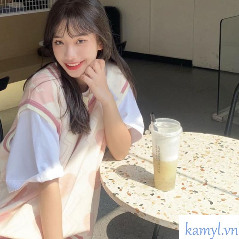 Áo gile Vest trái tim, Áo Len Nữ đẹp Thời Trang điệu đà nữ tính phong cách ulzzang dễ thương