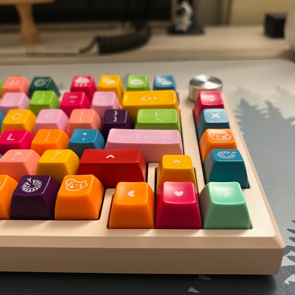 Bộ keycap SA Dandelion ABS tráng men tặng kèm novel | Nút bàn phím cơ | Profile SA