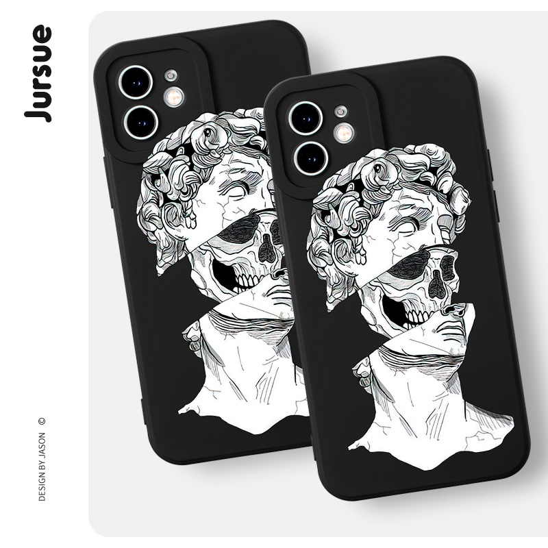 Ốp điện thoại JURSUE hoạt hình dễ thương đẹp độc lạ ngầu vintage Cho iPhone 14 13 12 11 Pro Max SE 2020 X XR XS 8 7 ip 6S 6 Plus XYH1100