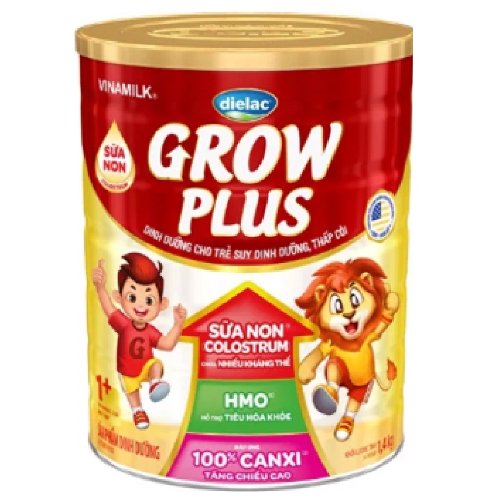 Sữa Dielac Grow Plus đỏ 1+ Hộp 1400g (Sữa Non)