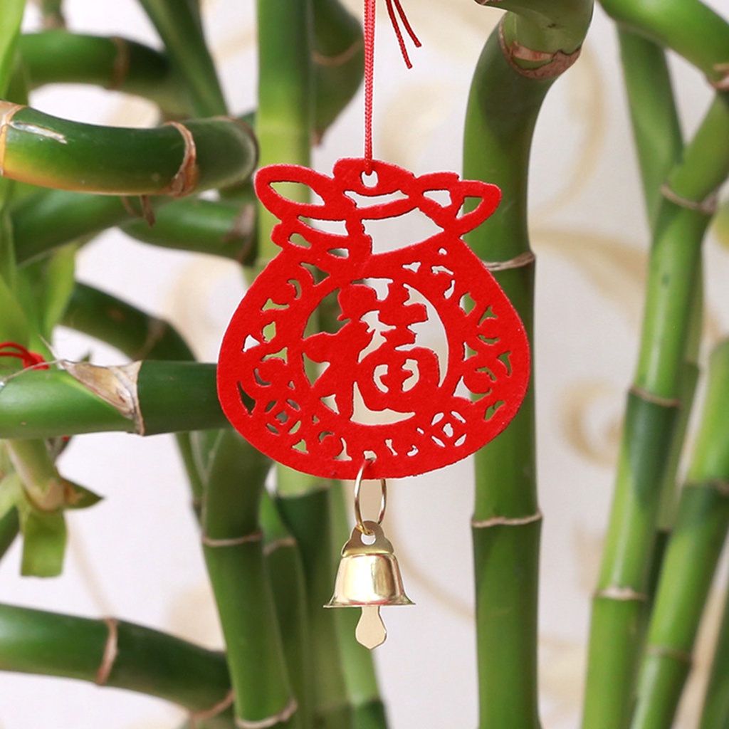 Set 10 Mặt Dây Chuyền Mềm Mini Cầm Tay Treo Biểu Tượng Trung Hoa Trang Trí Tiệc Năm Mới