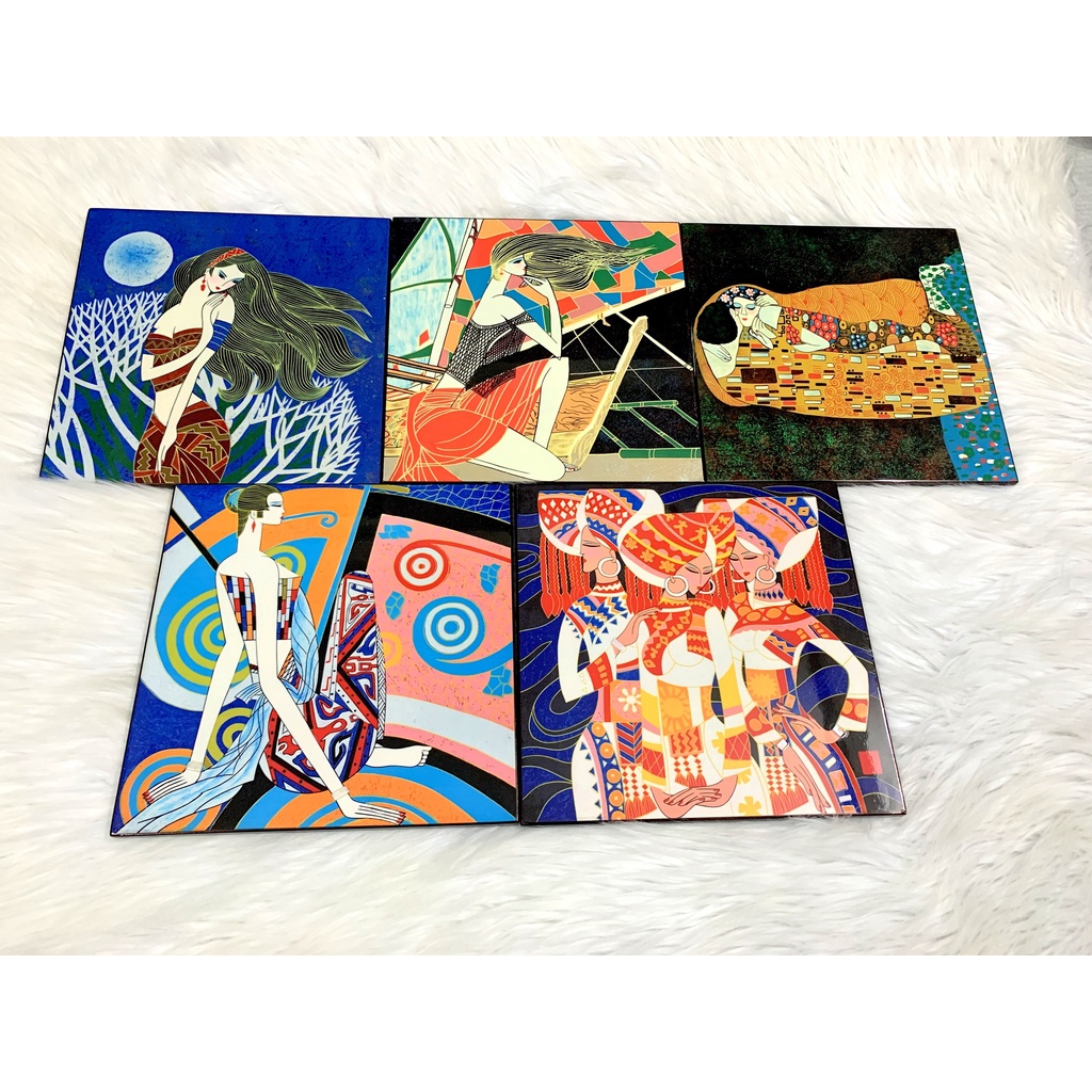 Tranh Treo Tường Phụ Nữ Việt Nam Nghệ Thuật Sơn Mài Cao Cấp