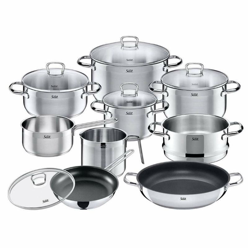 Bộ Nồi Nội Địa Đức Silit Toskana 10 Món Kèm Vung Kính Thiết Kế Cao Cấp Dày Dặn GermanySnT 70060