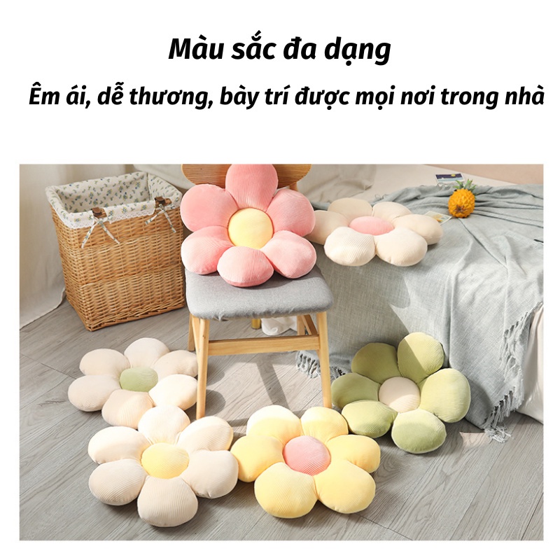 Nệm Ngồi Đệm Lót Ghế Bông Hoa Đệm Ngồi Bệt Trang Trí Nhiều Màu Gia Dụng Hoàng Anh