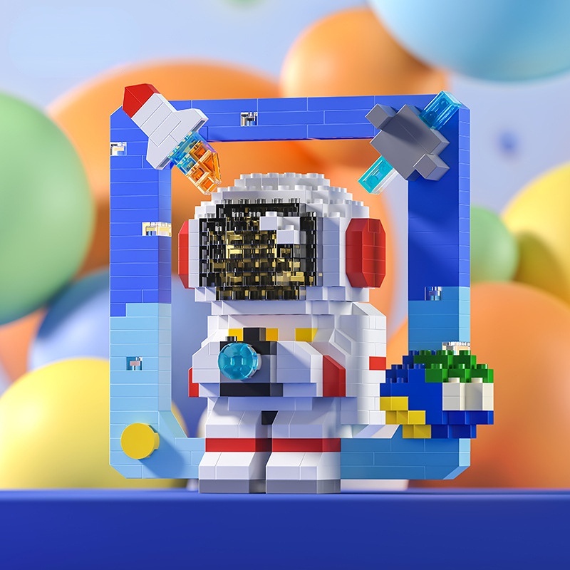 Brick hunter Bộ Đồ Chơi Lắp Ráp Mô Hình Phi Hành Gia 3D Dễ Thương Cho Bé XÉP HÌNH