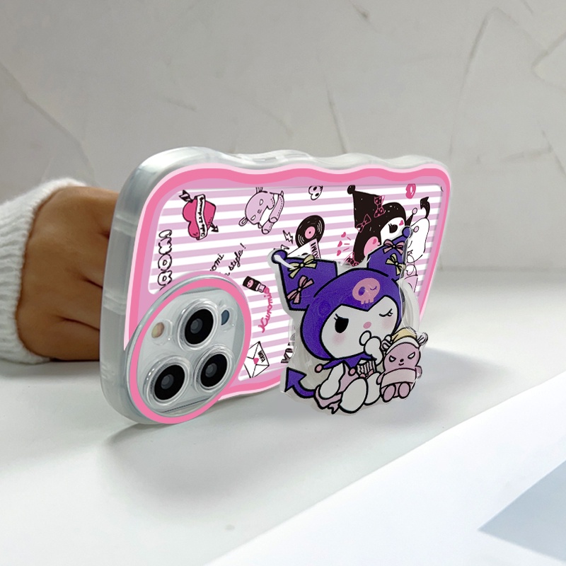 Samsung Galaxy S20 S10 FE Plus Ultra 5G Cho Ốp lưng điện thoại In Hình Cartoon Cute Kuromi With Free Holder