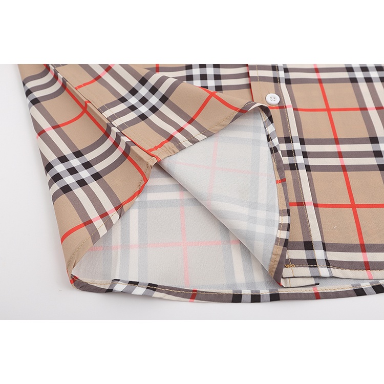 Áo Sơ Mi Tay Ngắn Họa Tiết Sọc Caro Phong Cách Thời Trang Đường Phố