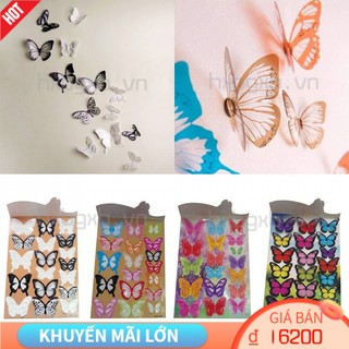 Miếng Dán Tường Trang Trí Hình Bướm 3d Độc Đáo